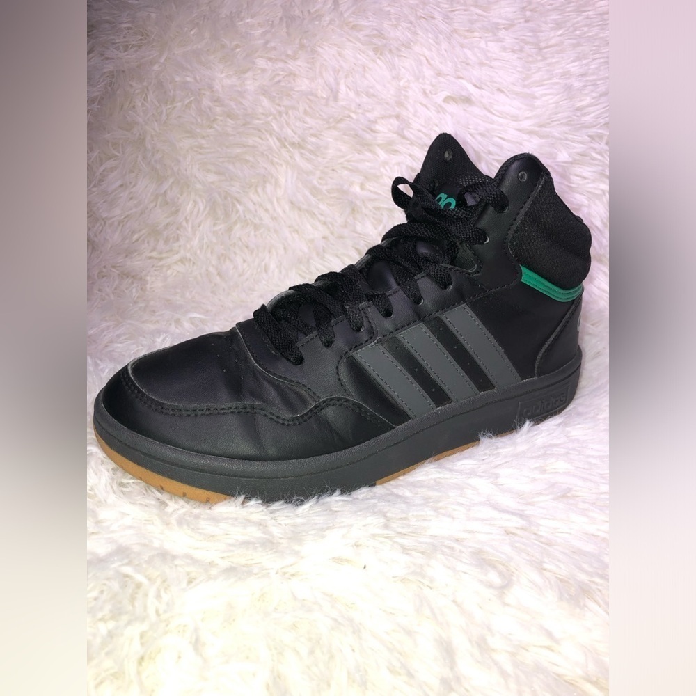Adidas Men's Black and Green Sneakers - Picture 3 of 14